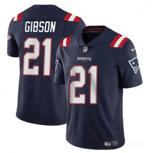 Men's New England Patriots #21 Antonio Gibsonz Navy Vapor Limited Football Stitched Jersey