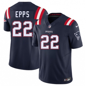 Men's New England Patriots #22 Marcus Epps Navy 2025 F.U.S.E. Vapor Limited Football Stitched Jersey
