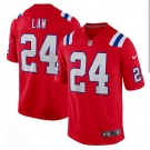 Mens New England Patriots #24 Ty Law Nike Red Alternate Vapor Limited Jersey