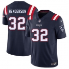 Men's New England Patriots #32 TreVeyon Henderson Navy 2025 F.U.S.E. Vapor Limited Football Stitched Jersey