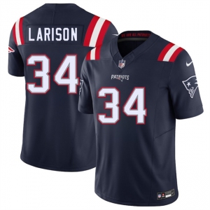 Men's New England Patriots #34 Lan Larison Navy 2025 F.U.S.E. Vapor Limited Stitched Jersey