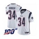 Men's New England Patriots #34 Rex Burkhead White Vapor Untouchable Limited Player 100th Season Football Jersey