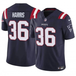 Men's New England Patriots #36 Kevin Harris Navy 2023 F.U.S.E. Vapor Limited Football Stitched Jersey