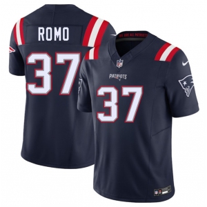 Men's New England Patriots #37 Parker Romo Navy 2025 F.U.S.E. Vapor Limited Football Stitched Jersey