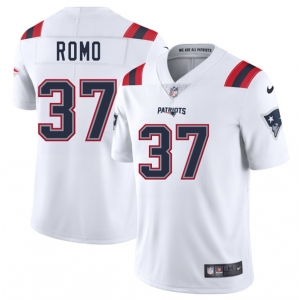 Men's New England Patriots #37 Parker Romo White 2025 Vapor Limited Football Stitched Jersey