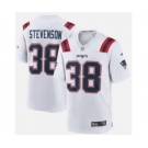 Men's New England Patriots #38 Rhamondre Stevenson White Limited Stitched Game Jersey