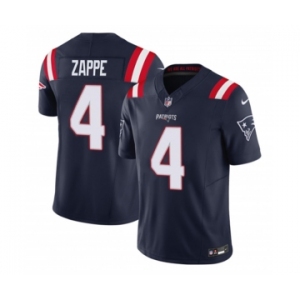 Men's New England Patriots #4 Bailey Zappe Navy 2023 F.U.S.E. Vapor Limited Football Stitched Jersey