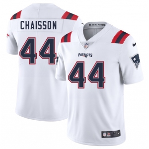 Men's New England Patriots #44 K'Lavon Chaisson White 2025 Vapor Limited Football Stitched Jersey