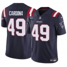 Men's New England Patriots #49 Joe Cardona Navy F.U.S.E. With 1-Star C Patch Vapor Limited Stitched Football Jersey