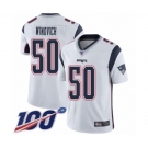 Men's New England Patriots #50 Chase Winovich White Vapor Untouchable Limited Player 100th Season Football Jersey