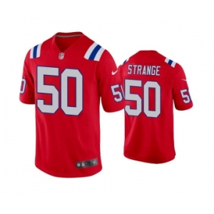 Men's New England Patriots #50 Cole Strange Red Vapor Untouchable Limited Stitched Jersey