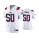 Men's New England Patriots #50 Cole Strange White Vapor Untouchable Limited Stitched Jersey