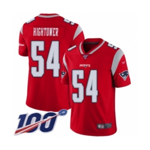 Men's New England Patriots #54 Dont'a Hightower Limited Red Inverted Legend 100th Season Football Jersey