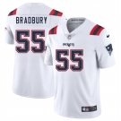 Men's New England Patriots #55 Garrett Bradbury White 2025 Vapor Limited Football Stitched Jersey