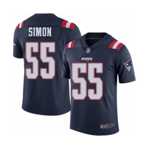 Men's New England Patriots #55 John Simon Limited Navy Blue Rush Vapor Untouchable Football Jersey