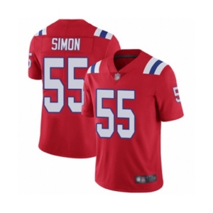 Men's New England Patriots #55 John Simon Red Alternate Vapor Untouchable Limited Player Football Jersey