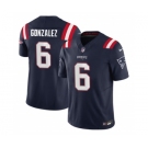 Men's New England Patriots #6 Christian Gonzalez Navy 2023 F.U.S.E. Vapor Limited Football Stitched Jersey