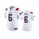 Men's New England Patriots #6 Nick Folk White Vapor Untouchable Limited Stitched Jersey