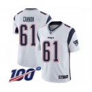 Men's New England Patriots #61 Marcus Cannon White Vapor Untouchable Limited Player 100th Season Football Jersey