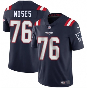 Men's New England Patriots #76 Morgan Moses Navy 2025 Vapor Limited Football Stitched Jersey