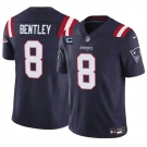 Men's New England Patriots #8 Ja'Whaun Bentley Navy F.U.S.E. With 4-Star C Patch Vapor Limited Stitched Football Jersey