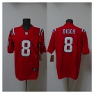 Men's New England Patriots #8 Stefon Diggs Red 2025 Vapor Limited Stitched Jersey