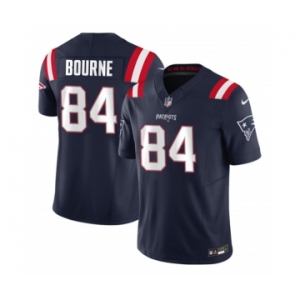 Men's New England Patriots #84 Kendrick Bourne Navy 2023 F.U.S.E. Vapor Limited Football Stitched Jersey