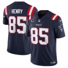 Men's New England Patriots #85 Hunter Henry Navy 2025 F.U.S.E. With 4-Star C Patch Vapor Limited Stitched Jersey