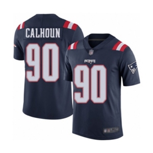 Men's New England Patriots #90 Shilique Calhoun Limited Navy Blue Rush Vapor Untouchable Football Jersey