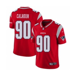 Men's New England Patriots #90 Shilique Calhoun Limited Red Inverted Legend Football Jersey