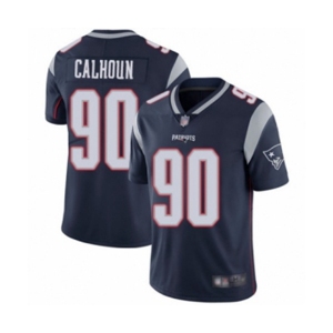 Men's New England Patriots #90 Shilique Calhoun Navy Blue Team Color Vapor Untouchable Limited Player Football Jersey