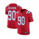 Men's New England Patriots #90 Shilique Calhoun Red Alternate Vapor Untouchable Limited Player Football Jersey