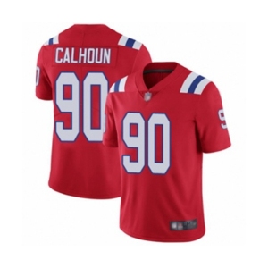 Men's New England Patriots #90 Shilique Calhoun Red Alternate Vapor Untouchable Limited Player Football Jersey