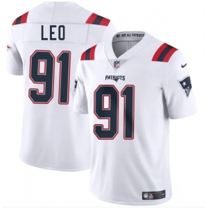 Men's New England Patriots #91 Titus Leo White 2025 Vapor Limited Football Stitched Jersey