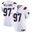 Men's New England Patriots #97 Milton Williams White 2025 Vapor Limited Football Stitched Jersey