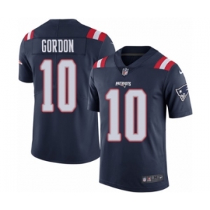 Men's Nike New England Patriots #10 Josh Gordon Limited Navy Blue Rush Vapor Untouchable NFL Jersey