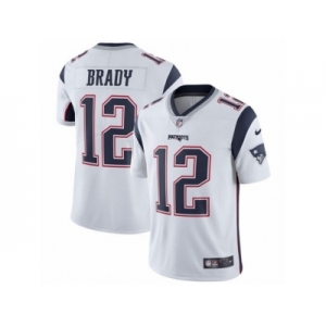 Men's Nike New England Patriots #12 Tom Brady Vapor Untouchable Limited White NFL Jersey