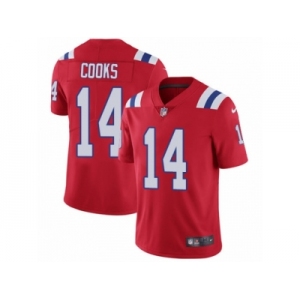 Men's Nike New England Patriots #14 Brandin Cooks Vapor Untouchable Limited Red Alternate NFL Jersey