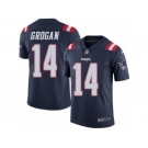 Men's Nike New England Patriots #14 Steve Grogan Limited Navy Blue Rush NFL Jersey