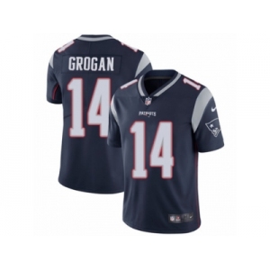 Men's Nike New England Patriots #14 Steve Grogan Vapor Untouchable Limited Navy Blue Team Color NFL Jersey