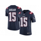 Men's Nike New England Patriots #15 Chris Hogan Limited Navy Blue Rush NFL Jersey