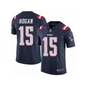 Men's Nike New England Patriots #15 Chris Hogan Limited Navy Blue Rush NFL Jersey