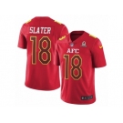 Men's Nike New England Patriots #18 Matthew Slater Limited Red 2017 Pro Bowl NFL Jersey