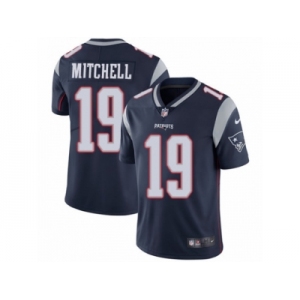 Men's Nike New England Patriots #19 Malcolm Mitchell Vapor Untouchable Limited Navy Blue Team Color NFL Jersey