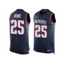 Men's Nike New England Patriots #25 Eric Rowe Limited Navy Blue Player Name & Number Tank Top NFL Jersey