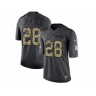 Men's Nike New England Patriots #28 James White Limited Black 2016 Salute to Service NFL Jersey