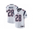 Men's Nike New England Patriots #28 James White Vapor Untouchable Limited White NFL Jersey