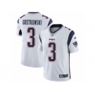 Men's Nike New England Patriots #3 Stephen Gostkowski Vapor Untouchable Limited White NFL Jersey