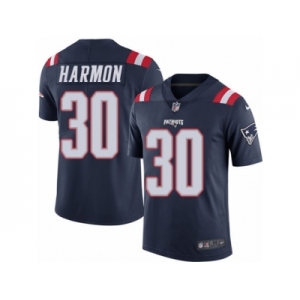 Men's Nike New England Patriots #30 Duron Harmon Limited Navy Blue Rush NFL Jersey