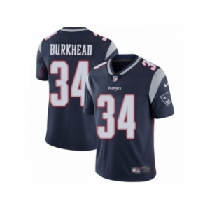 Men's Nike New England Patriots #34 Rex Burkhead Vapor Untouchable Limited Navy Blue Team Color NFL Jersey